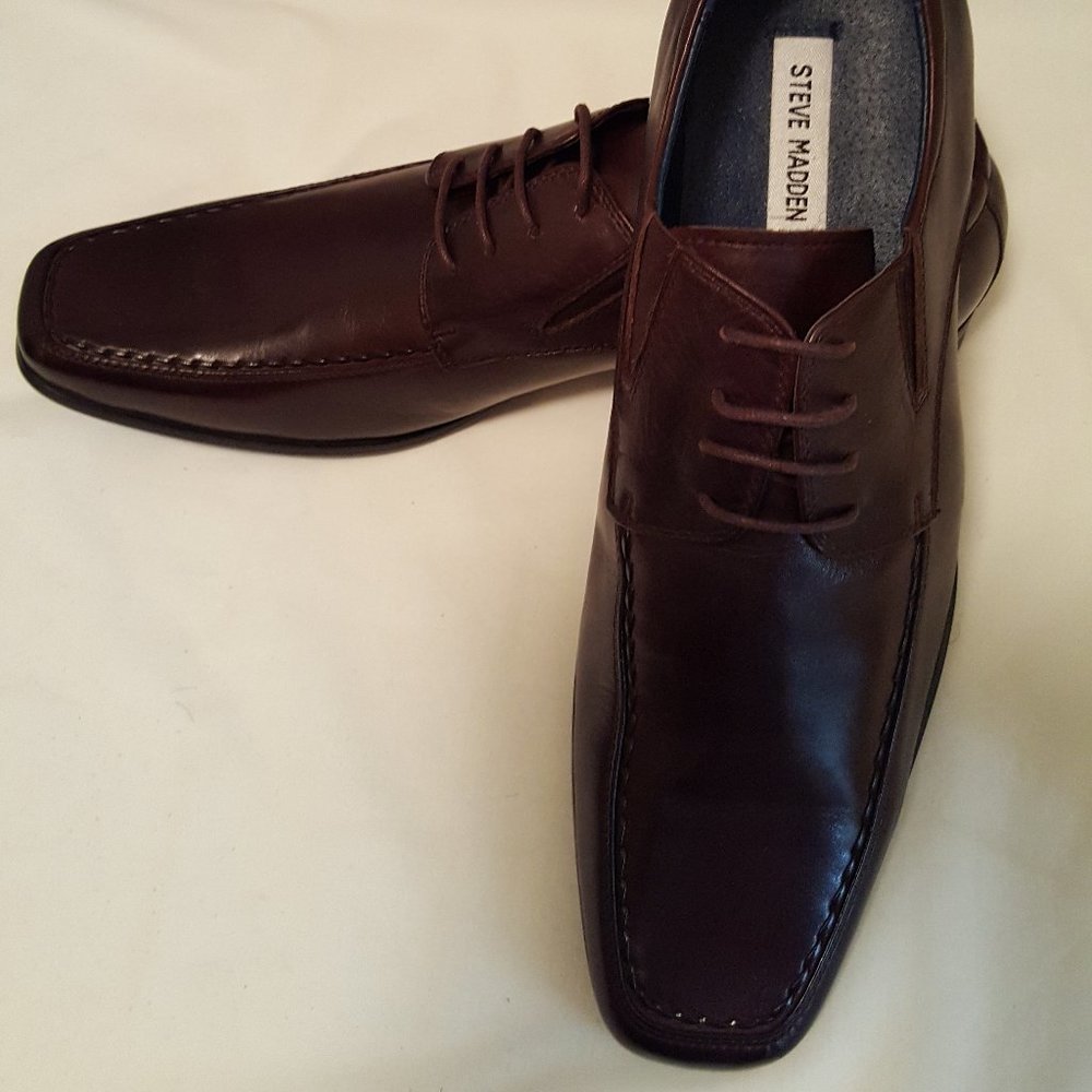 Steve Madden Men's Brown Square Toe Dress Shoe